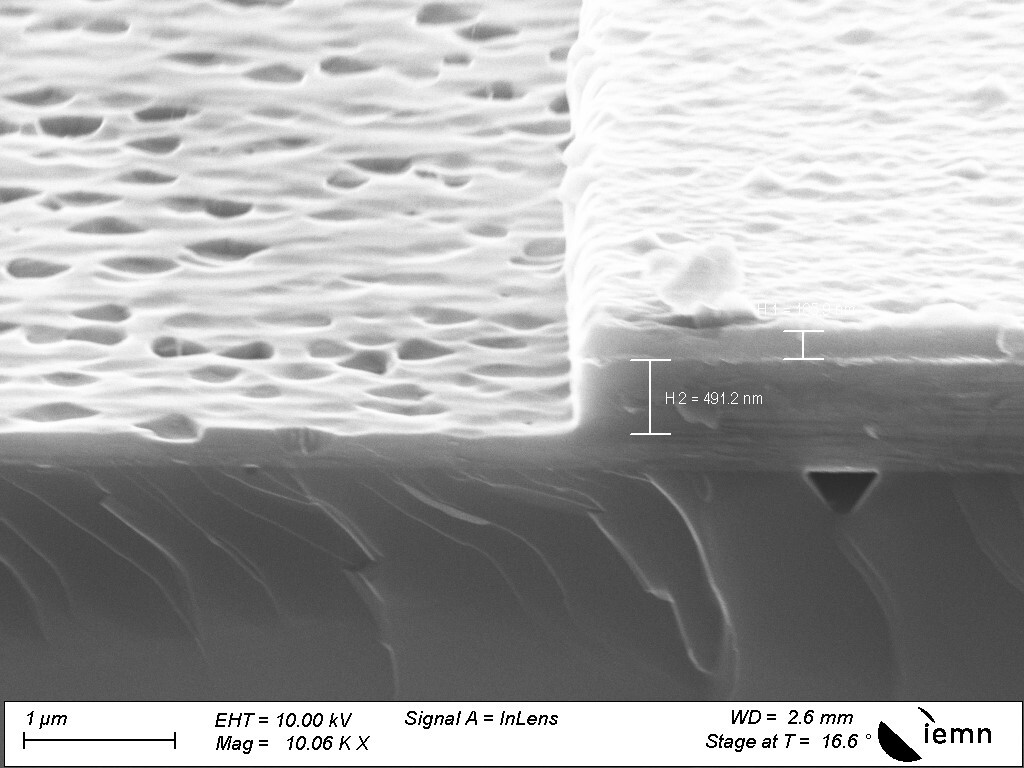 (a) Etch cavity with aluminum masking.